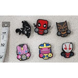 Marvel Super Hero's Shoe Charms for Crocs 6 Pc NWOTS Mixed Lot